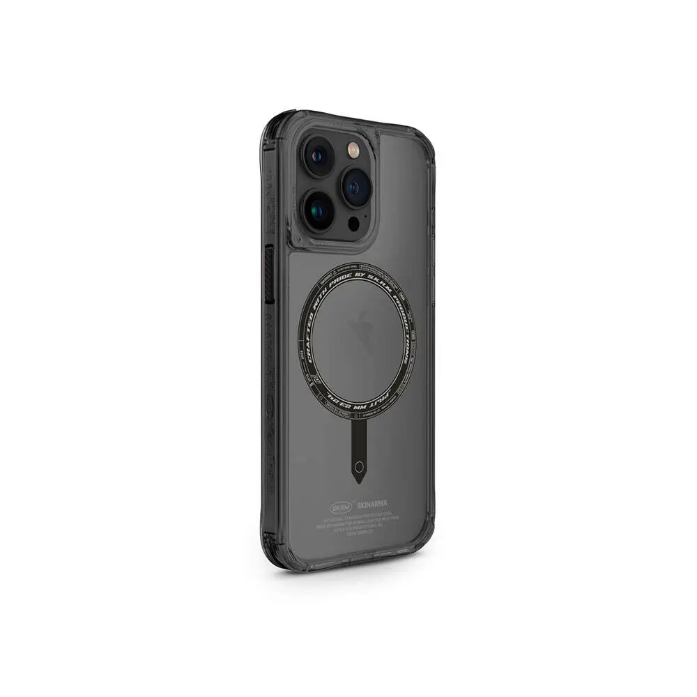 iPhone 15 Pro Max MagSafe Uyumlu Şeffaf Kılıf ve Kartlık - Skinarma Saido Kado