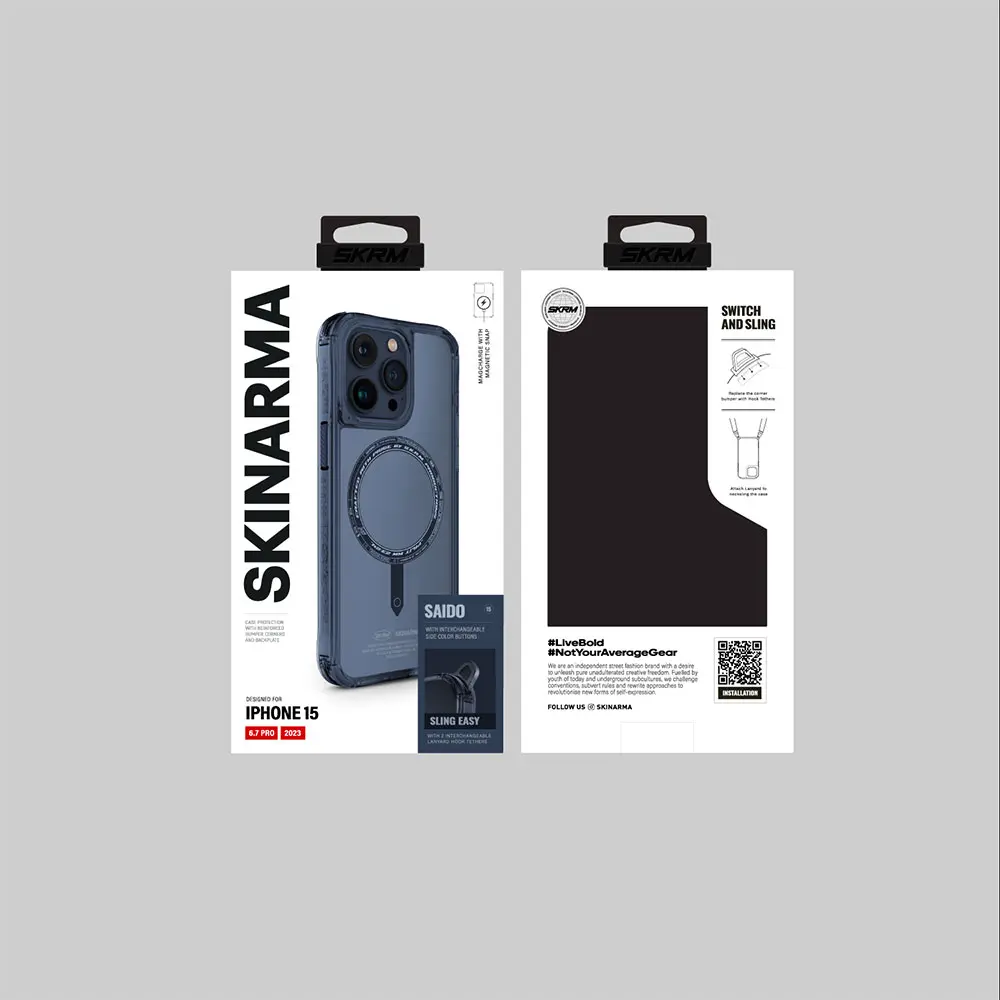 iPhone 15 Pro Max MagSafe Uyumlu Şeffaf Kılıf - Skinarma Saido