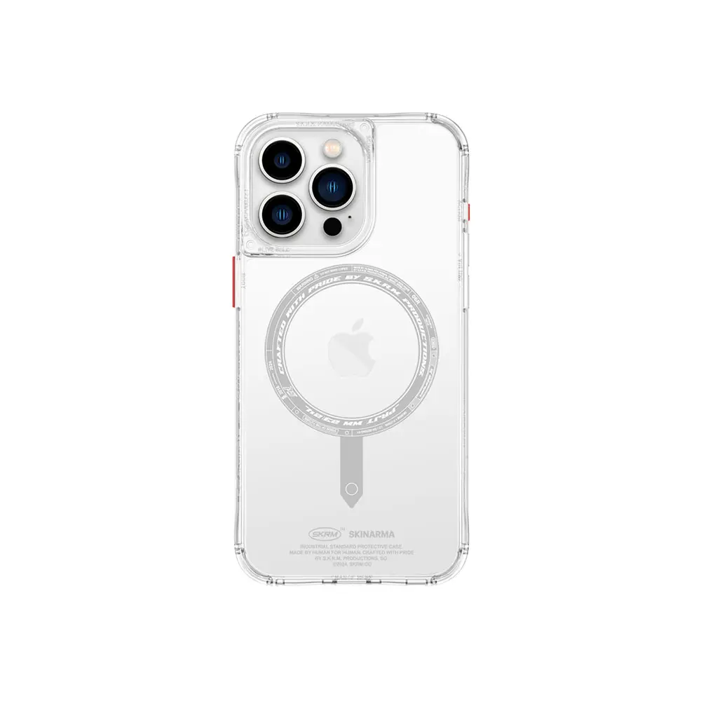 iPhone 15 Pro Max MagSafe Uyumlu Şeffaf Kılıf - Skinarma Saido