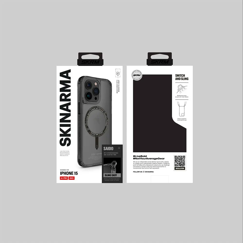 iPhone 15 Pro Max MagSafe Uyumlu Şeffaf Kılıf - Skinarma Saido