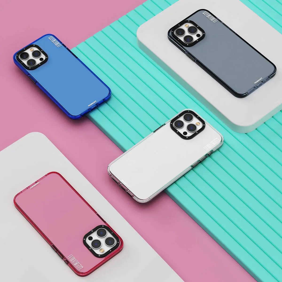 iPhone 15 Pro Max Pürüzsüz Arka Yüzey Kılıf - YoungKit Crystal Color