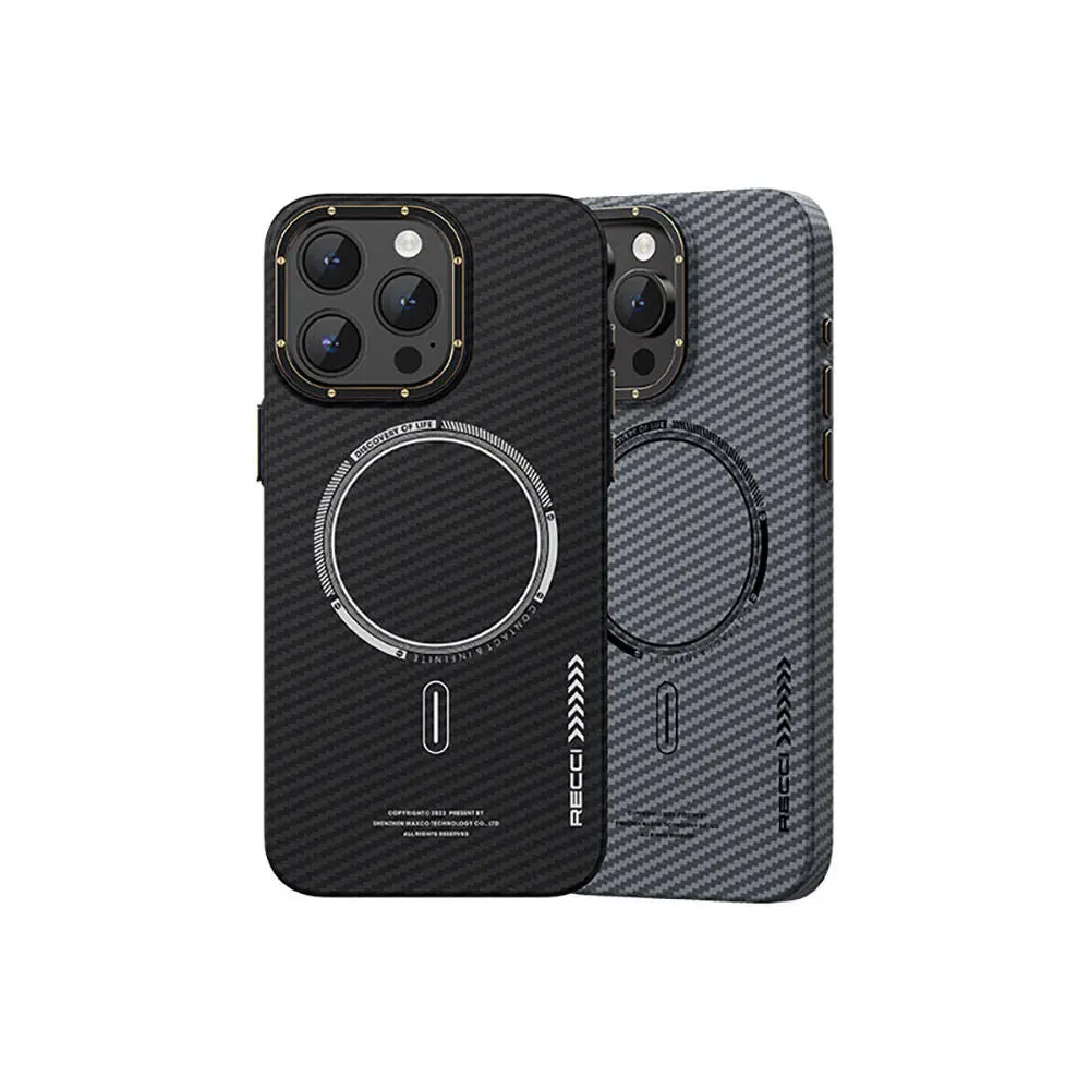 iPhone 15 Pro Max MagSafe Uyumlu Karbon Kılıf - Recci Machinist