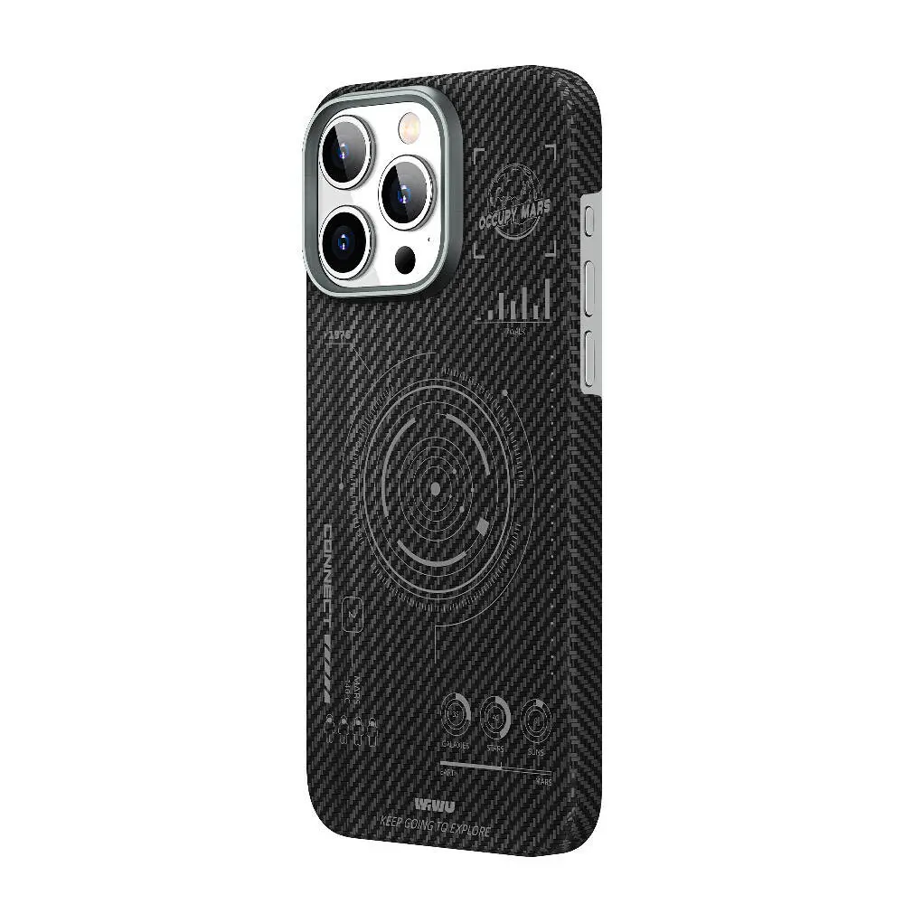 iPhone 15 Pro Max MagSafe Uyumlu Karbon Fiber Kılıf - Wiwu HHX-016 Mars