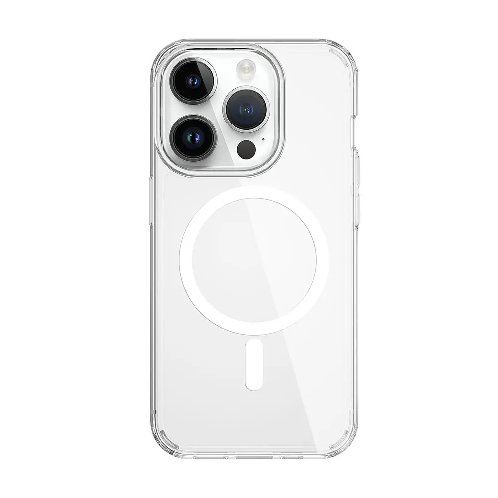 iPhone 15 Pro Max MagSafe Uyumlu Şeffaf Kılıf - Wiwu Magnetic Crystal