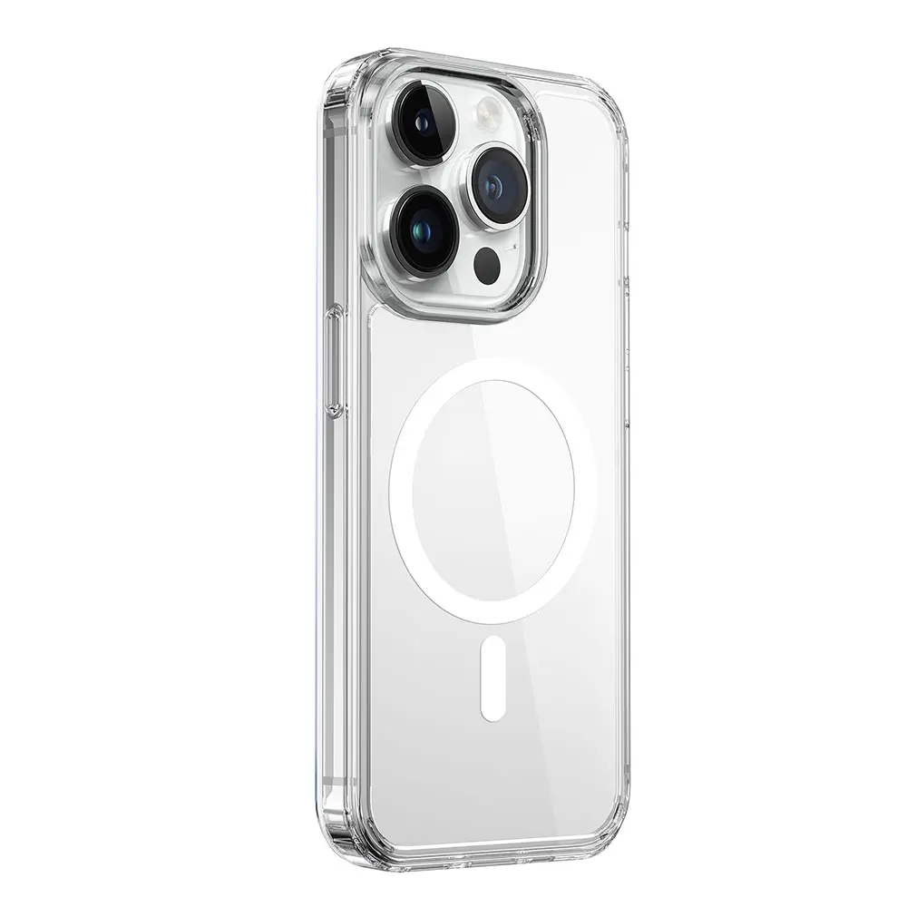 iPhone 15 Pro Max MagSafe Uyumlu Şeffaf Kılıf - Wiwu Magnetic Crystal