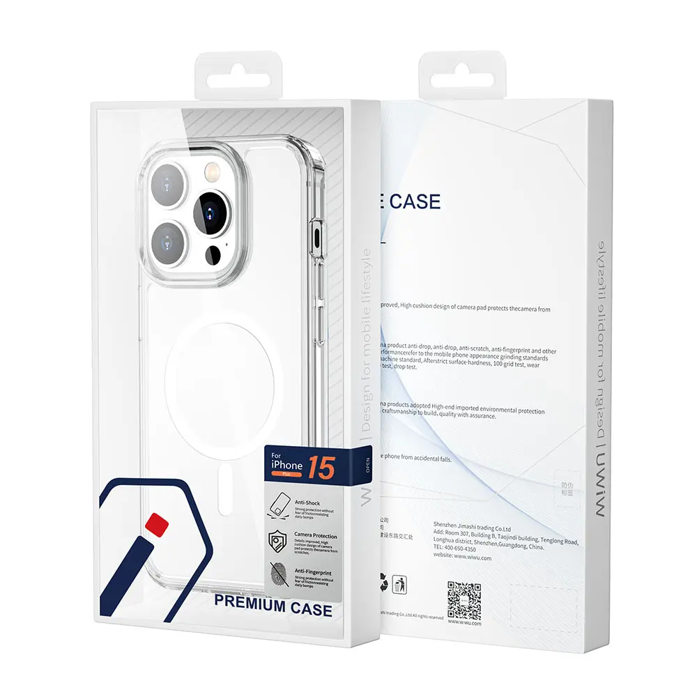 iPhone 15 Pro Max MagSafe Uyumlu Şeffaf Kılıf - Wiwu Magnetic Crystal
