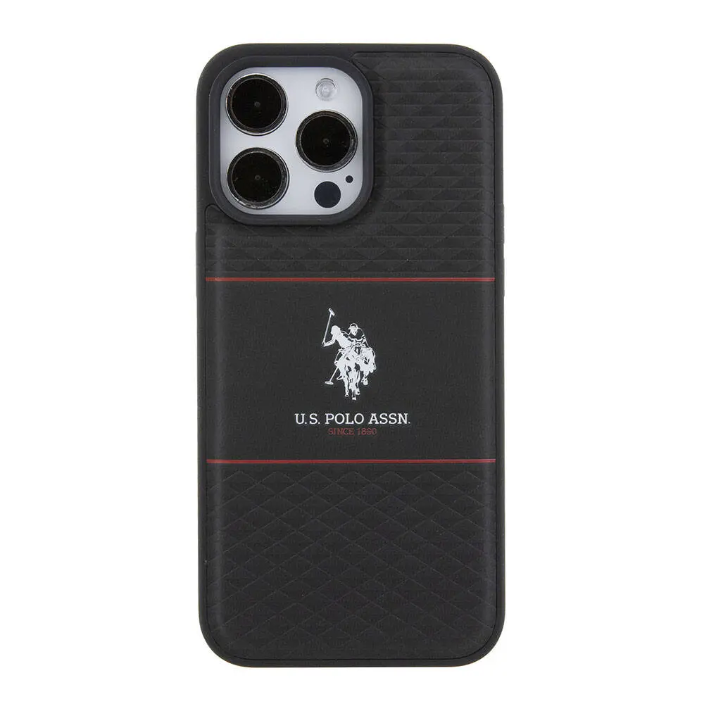 iPhone 15 Pro Max Deri Şeritli Lisanslı Kılıf - U.S. Polo Assn.