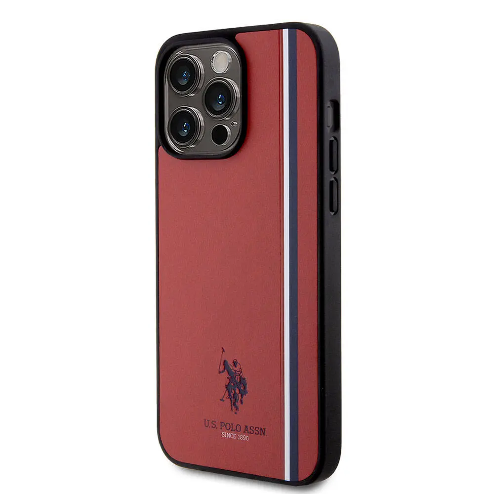 iPhone 15 Pro Max Kılıf, Lisanslı Üç Renk Şerit Tasarımlı - U.S. Polo Assn.