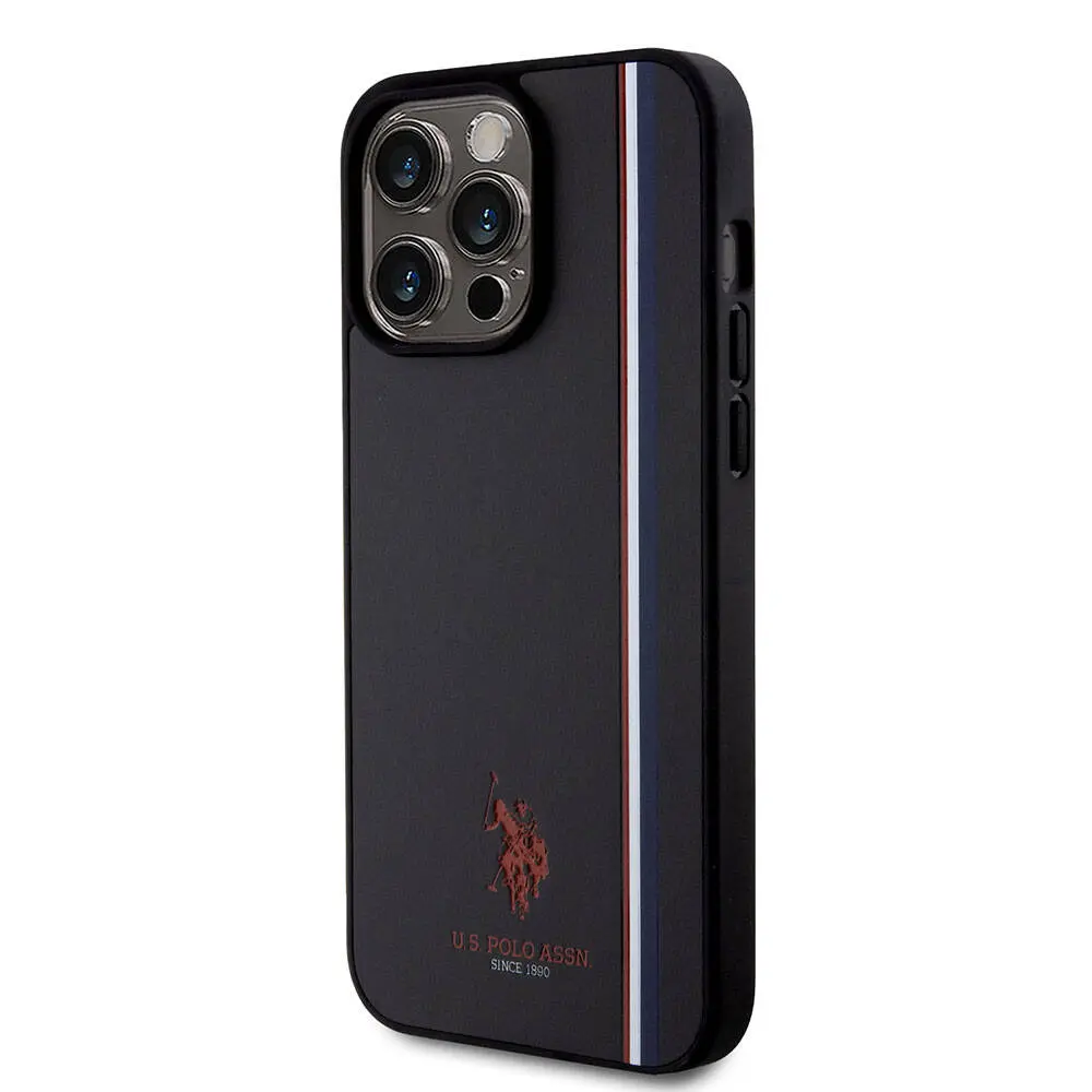 iPhone 15 Pro Max Kılıf, Lisanslı Üç Renk Şerit Tasarımlı - U.S. Polo Assn.