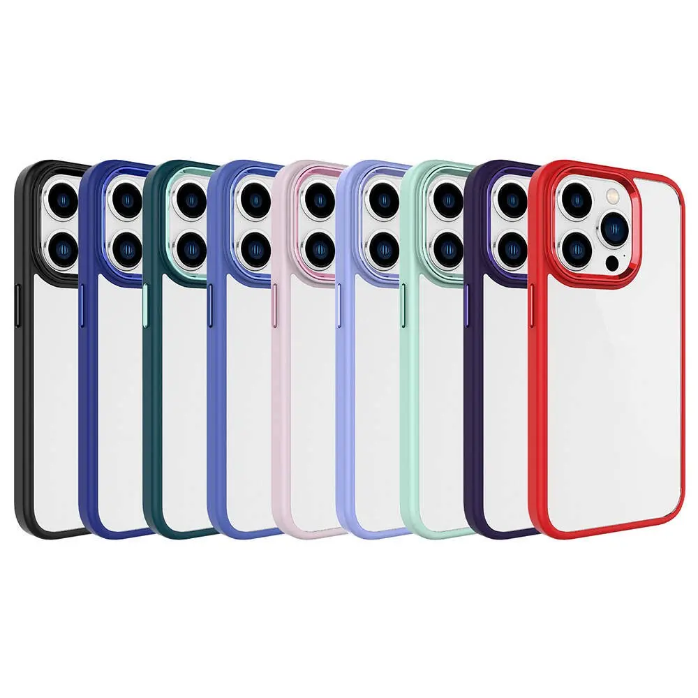 iPhone 15 Pro Max Şeffaf Arka Yüzeyli Kılıf - Zore Krom Kapak