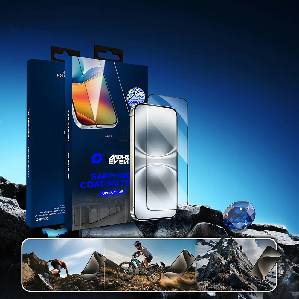 iPhone 15 Pro Max Temperli Cam Ekran Koruyucu - Mohseven Safir Coating