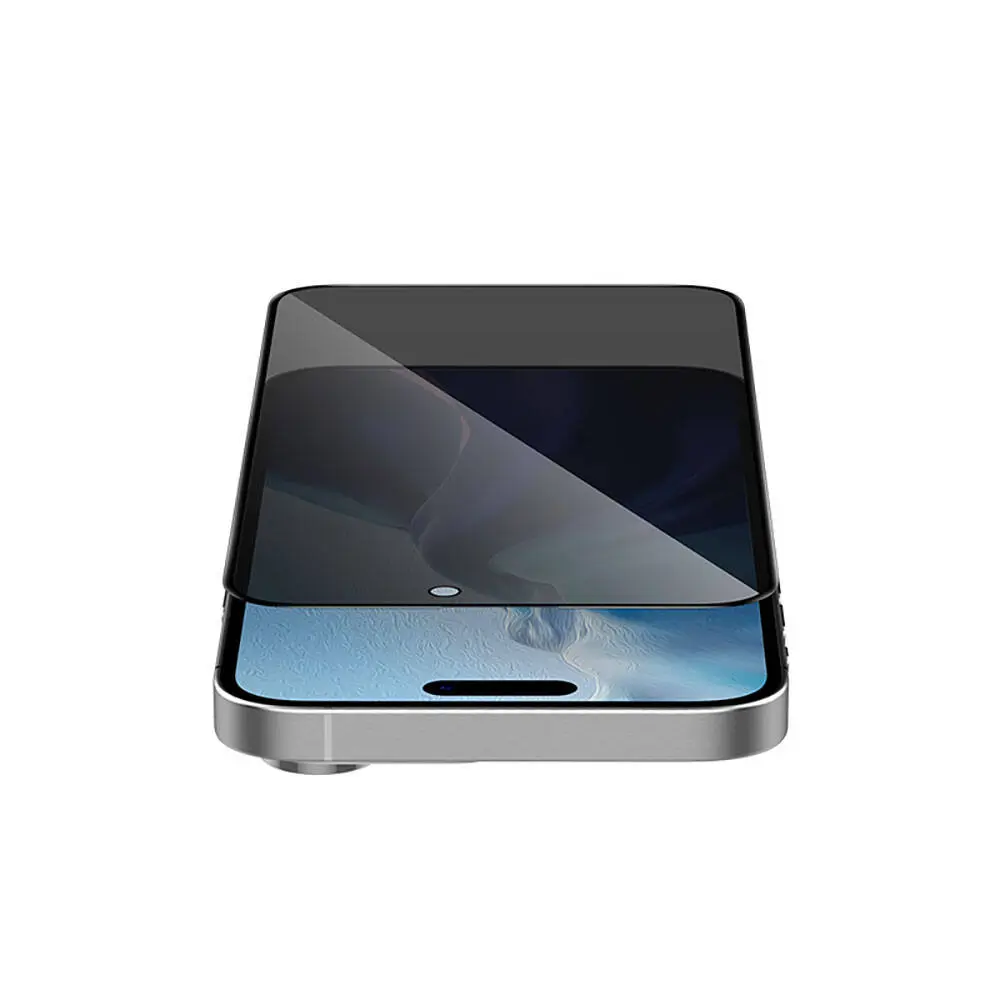 iPhone 15 Pro Max 3D Gizlilik Temperli Cam Ekran Koruyucu - Recci RSP-A08SP