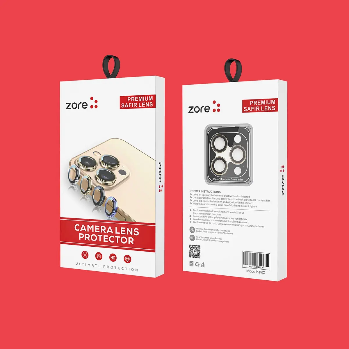 iPhone 15 Pro Max Safir Kamera Lens Koruyucu - Zore CL-12