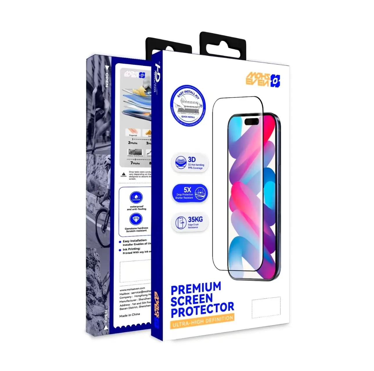 iPhone 15 Pro Gizlilik Filtreli Temperli Cam Ekran Koruyucu - Mohseven M6