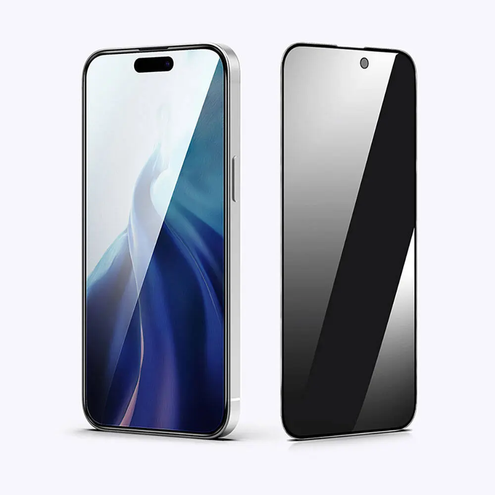 iPhone 15 Pro 3D Gizlilik Temperli Cam Ekran Koruyucu - Recci RSP-A06SP