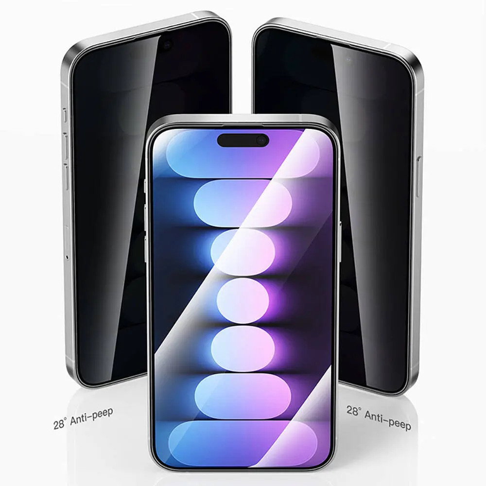 iPhone 15 Gizlilik Filtreli Temperli Cam Ekran Koruyucu - Recci RSP-A16AP