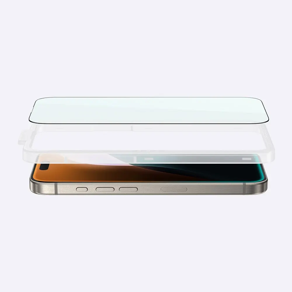 iPhone 16 Temperli Cam Ekran Koruyucu, Parmak İzi Bırakmayan - Amazingthing Titan Max