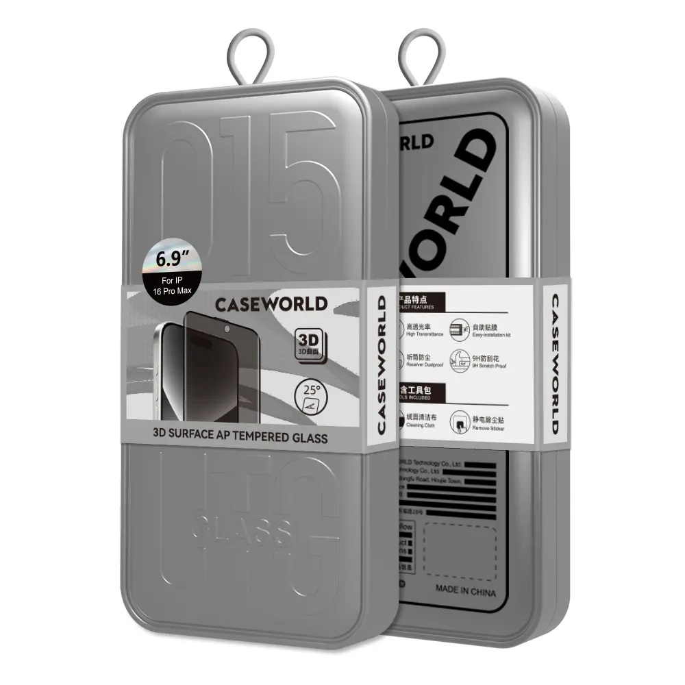 iPhone 16 Gizlilik Filtreli 3D Temperli Cam Ekran Koruyucu - CaseWorld