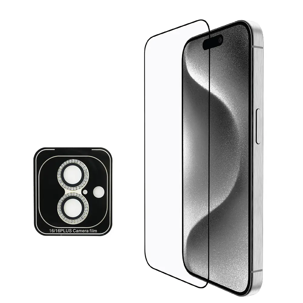 iPhone 16 Lisanslı Kılıf, Ekran ve Lens Koruyucu Seti - Guess