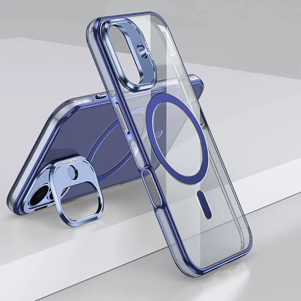 iPhone 16 MagSafe Uyumlu Standlı Şeffaf Kılıf - Wlons Efsane