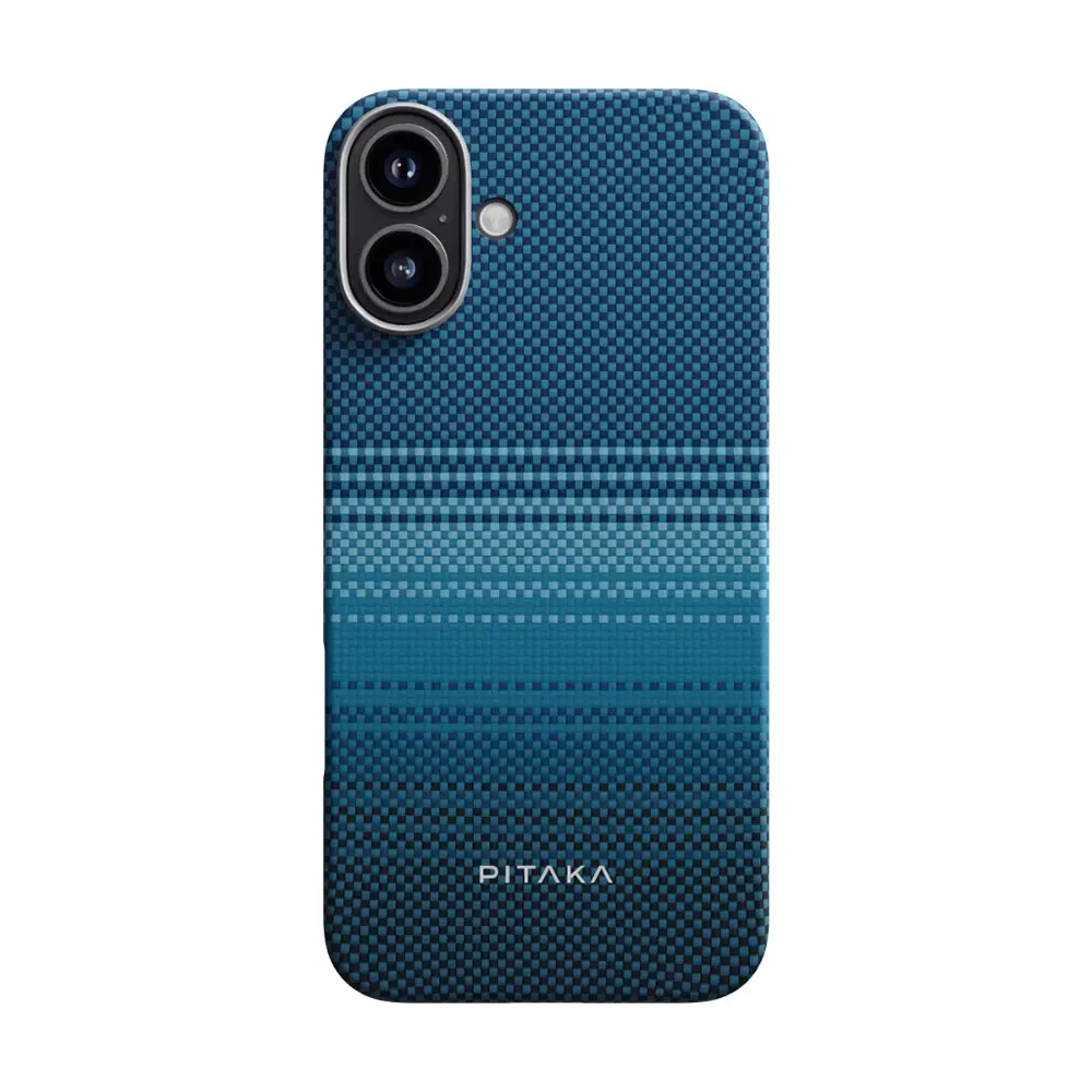 iPhone 16 MagSafe Uyumlu Aramid Fiber Kılıf - Pitaka Tactile Woven Moonrise