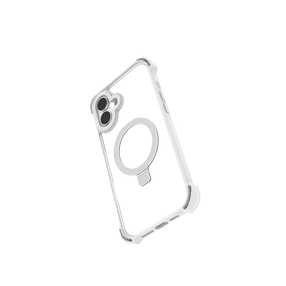 iPhone 16 MagSafe Uyumlu Şeffaf Standlı Kılıf - Raptic Dual
