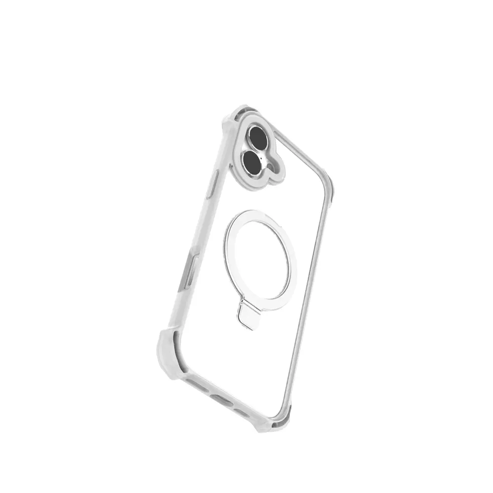 iPhone 16 MagSafe Uyumlu Şeffaf Standlı Kılıf - Raptic Dual