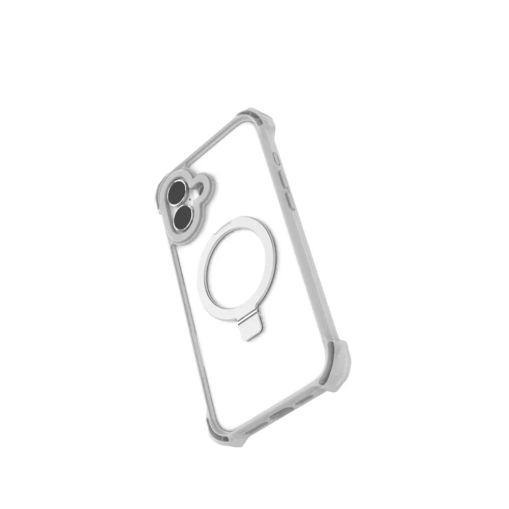 iPhone 16 MagSafe Uyumlu Şeffaf Standlı Kılıf - Raptic Dual