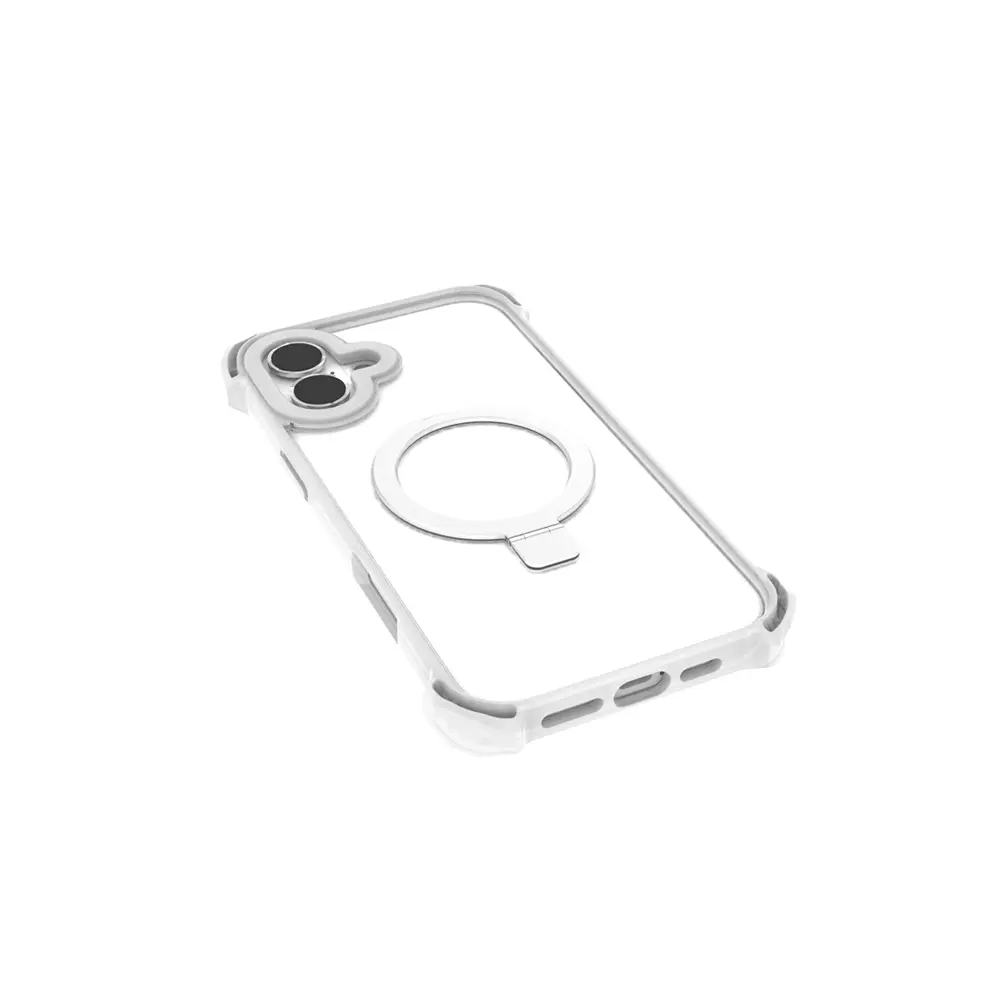 iPhone 16 MagSafe Uyumlu Şeffaf Standlı Kılıf - Raptic Dual