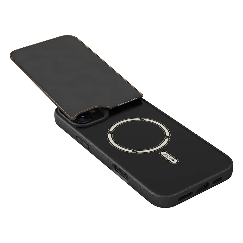 iPhone 16 MagSafe Uyumlu Kartlıklı Standlı Kılıf - Raptic Slim Wallet