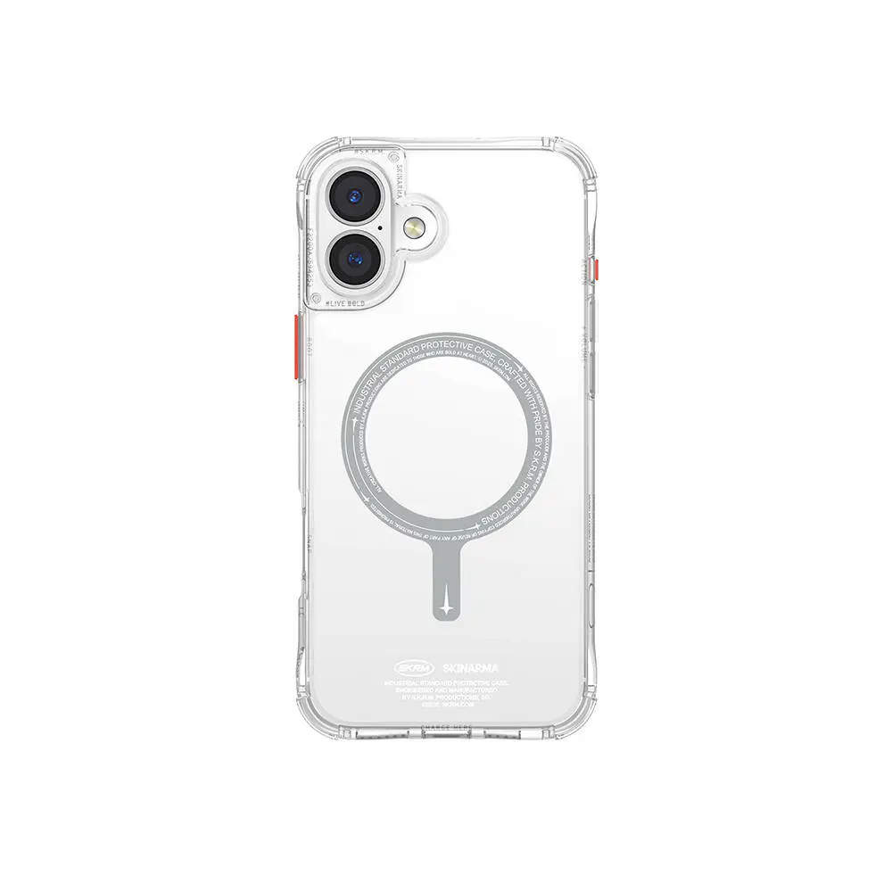 iPhone 16 MagSafe Uyumlu Şeffaf Kılıf - Skinarma Saido