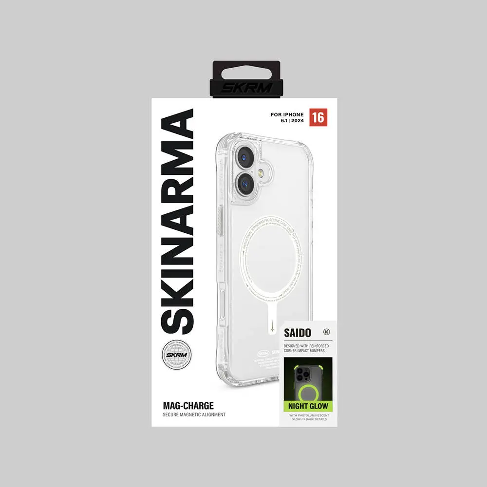 iPhone 16 MagSafe Uyumlu Şeffaf Kılıf - Skinarma Saido Nightglow