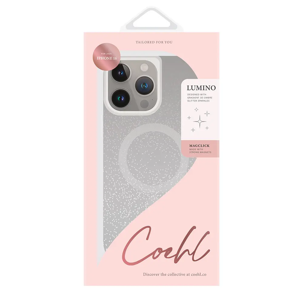 iPhone 16 MagSafe Uyumlu Simli Kılıf, Askı İpli - Coehl Lumino