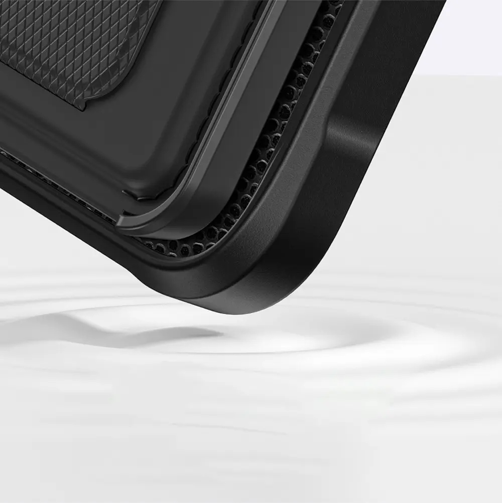 iPhone 16 MagSafe Uyumlu Standlı Kartlıklı Kılıf - Amazingthing Glamour Luxe