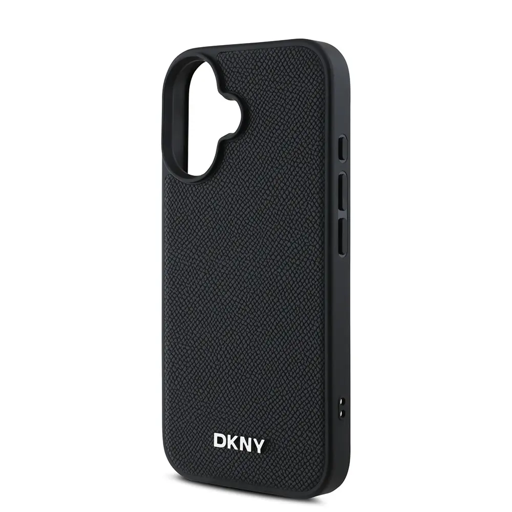 iPhone 16 MagSafe Uyumlu PU Deri Kılıf - DKNY Metal Logolu