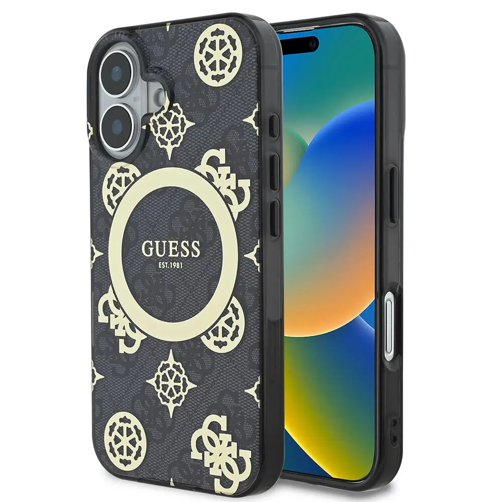 iPhone 16 MagSafe Uyumlu 4G Desenli Kılıf - Guess Peony