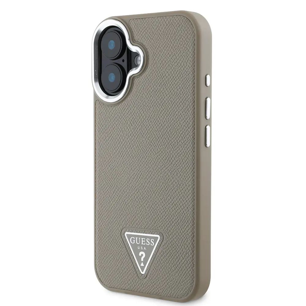 iPhone 16 MagSafe Uyumlu Grained Triangle Kılıf - Guess