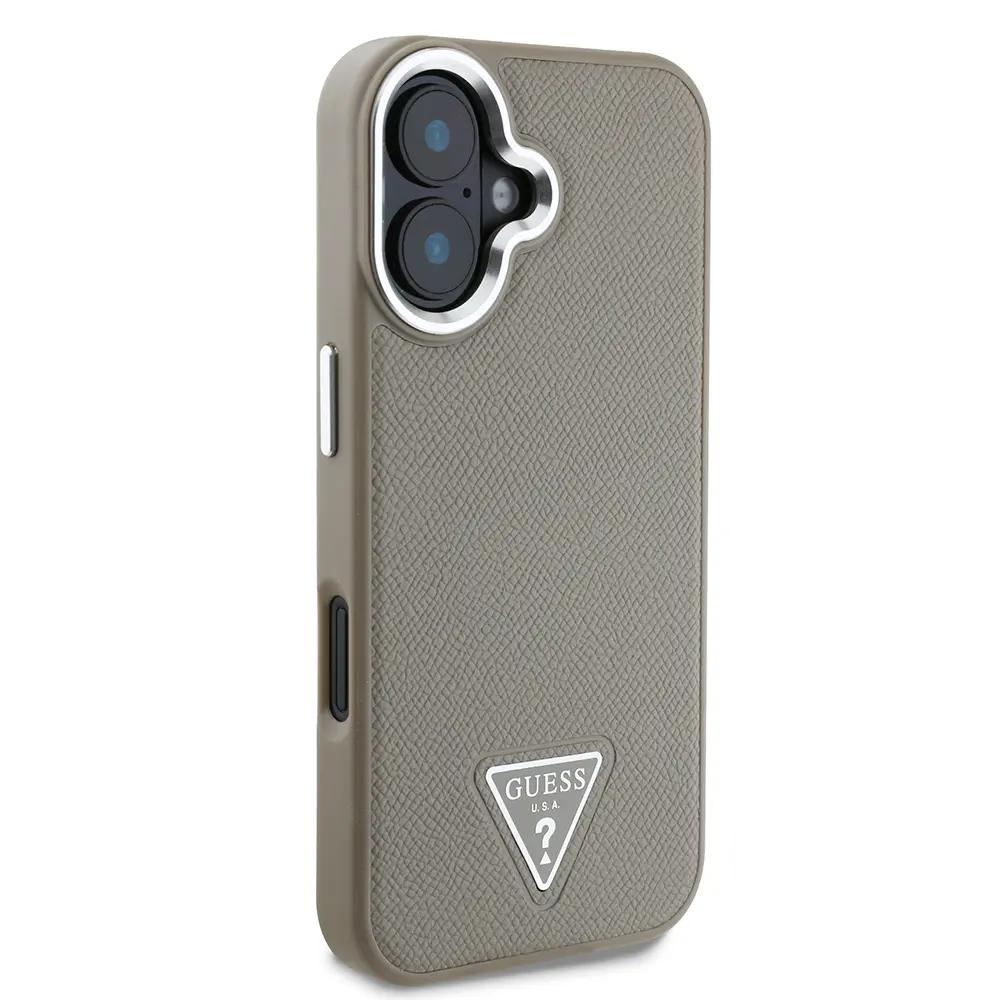 iPhone 16 MagSafe Uyumlu Grained Triangle Kılıf - Guess