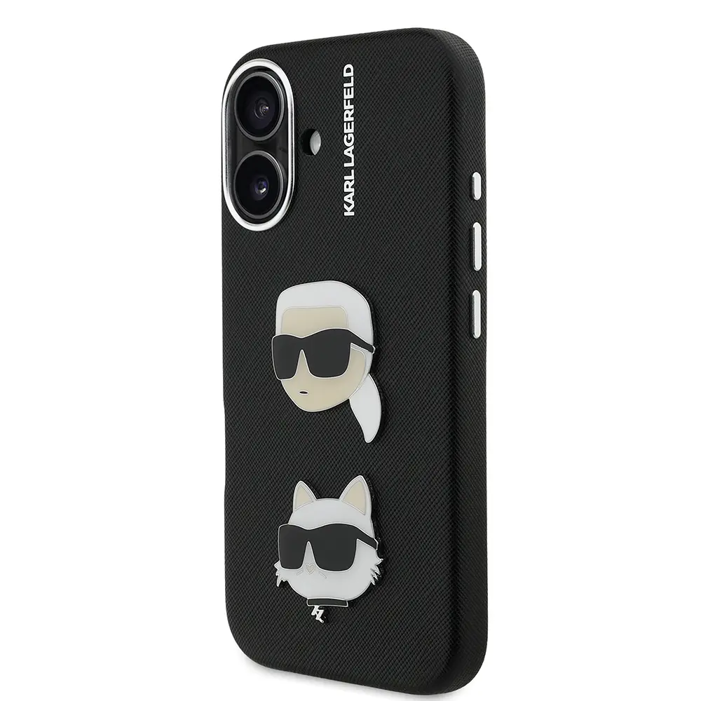 iPhone 16 Kılıf, Lisanslı K&C Heads Pin Tasarım - Karl Lagerfeld