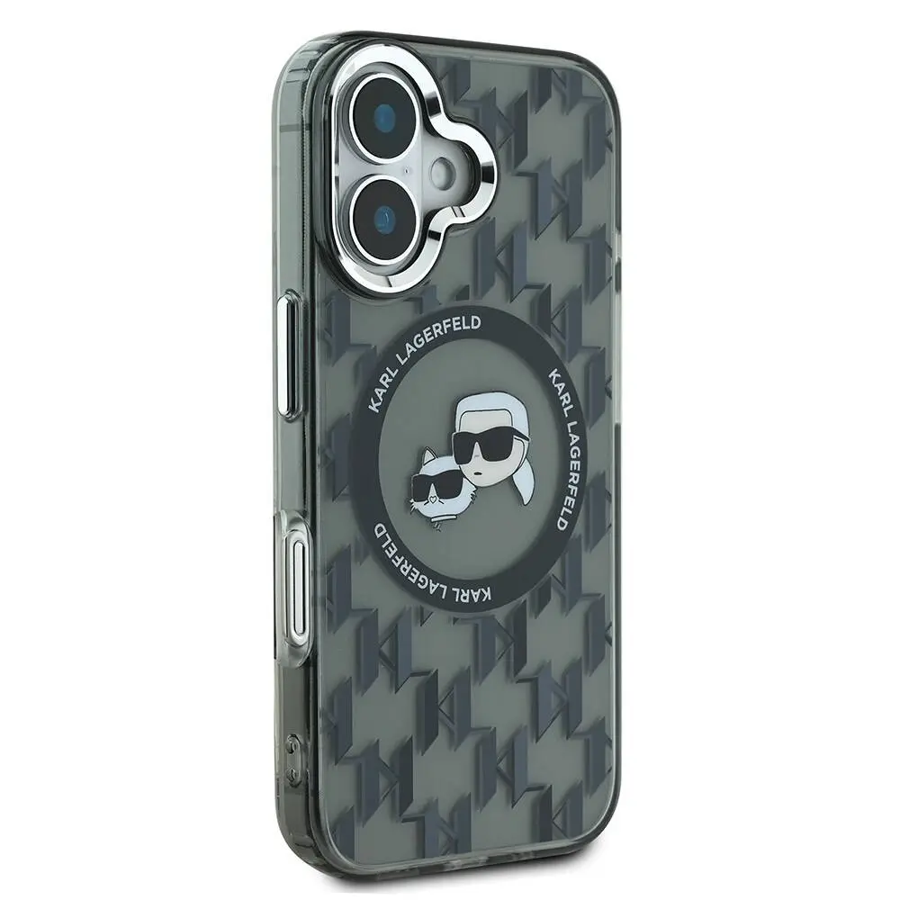 iPhone 16 MagSafe Uyumlu Kılıf - Karl Lagerfeld KC Heads Metal Monogram