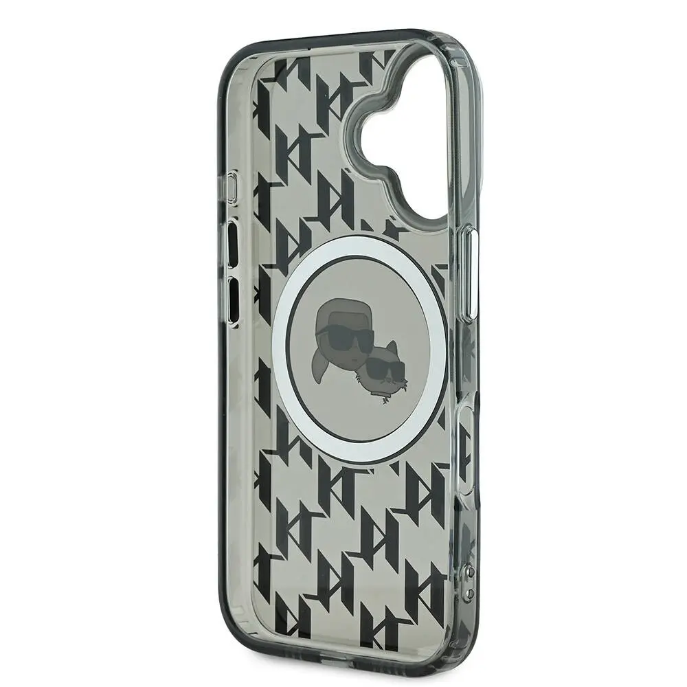 iPhone 16 MagSafe Uyumlu Kılıf - Karl Lagerfeld KC Heads Metal Monogram