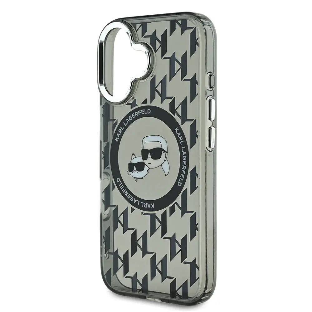 iPhone 16 MagSafe Uyumlu Kılıf - Karl Lagerfeld KC Heads Metal Monogram