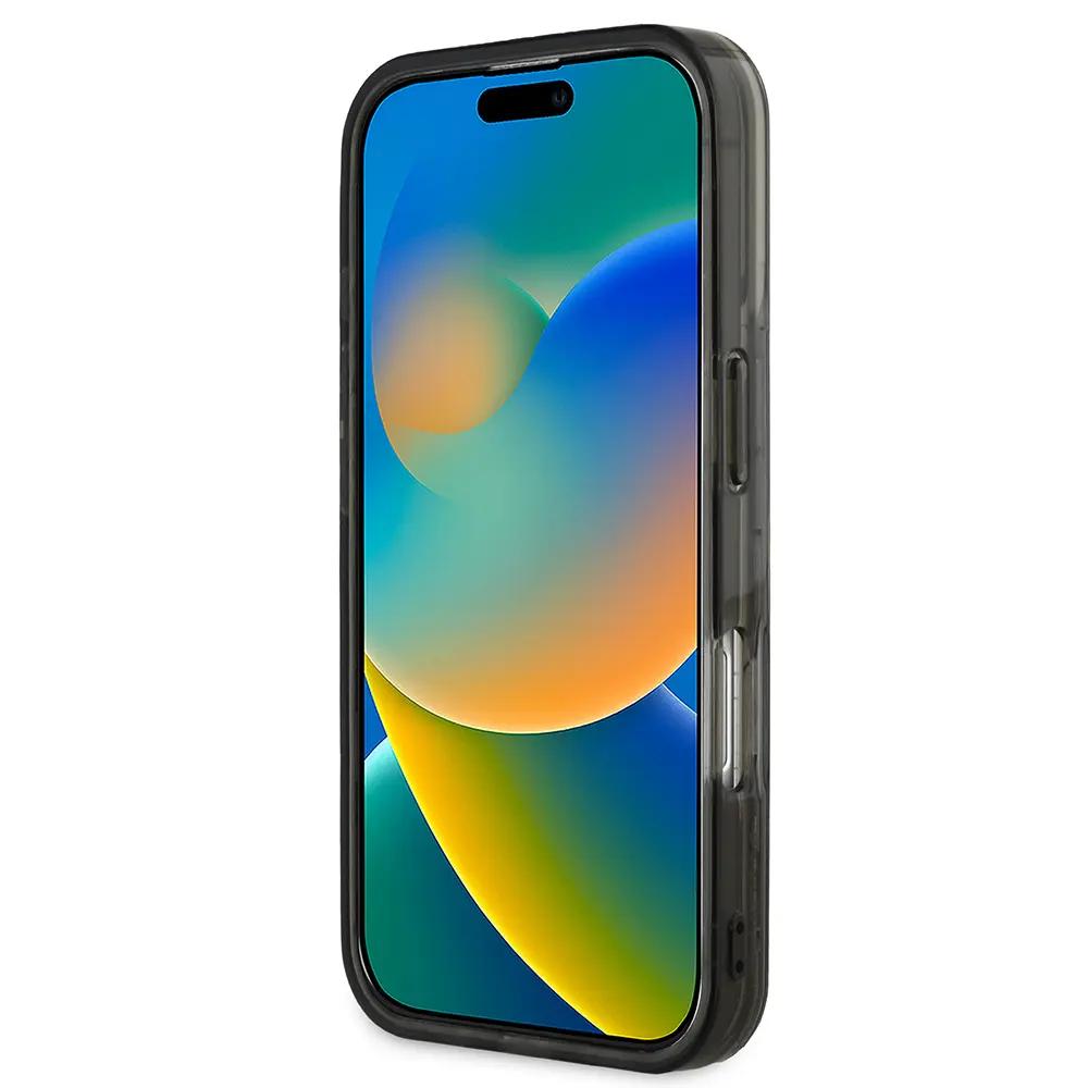 iPhone 16 Kılıf, Lisanslı Simli KL Monogram Gradient Kapak - Karl Lagerfeld