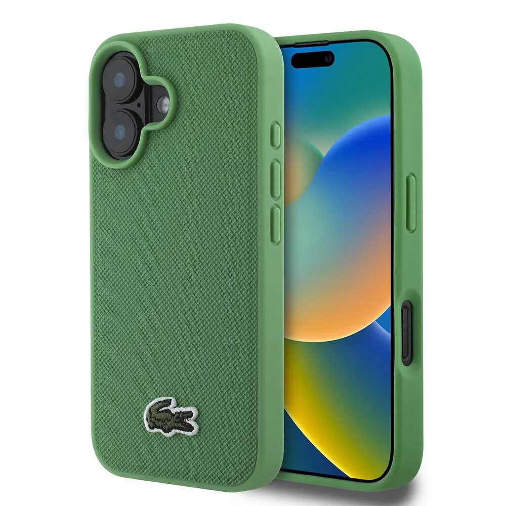 iPhone 16 PU Pike Desenli Lisanslı Kılıf - Lacoste