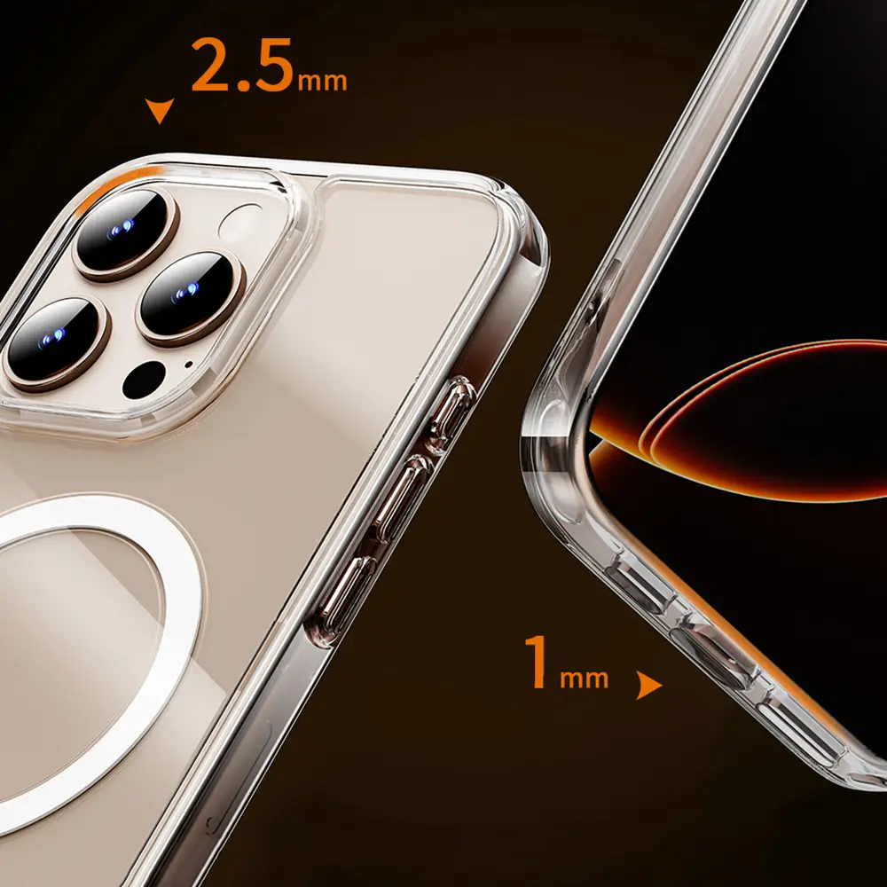iPhone 16 Manyetik Şeffaf Sert PC Kılıf - Wiwu Magnetic Crystal