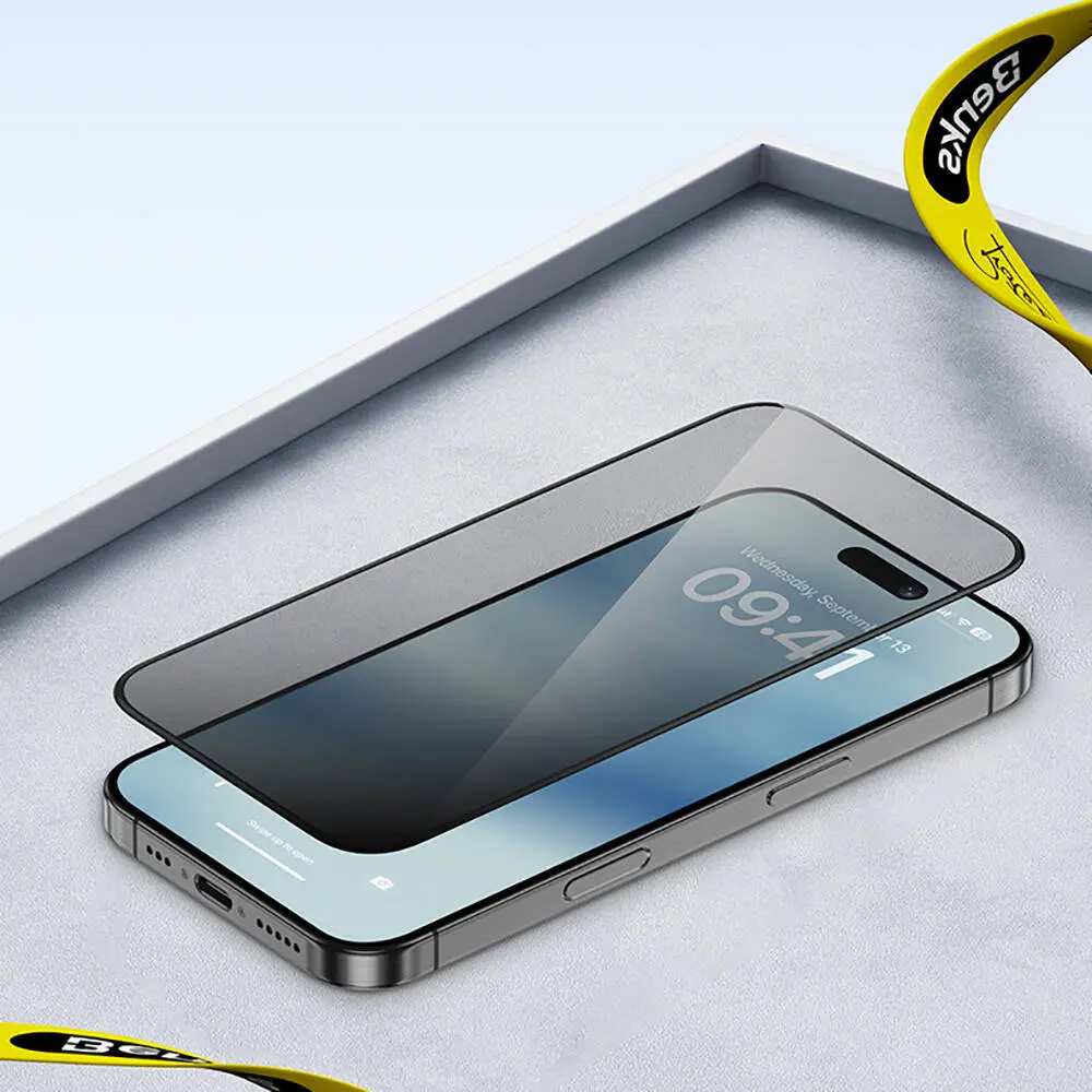 iPhone 16 Plus Gizlilik Ekran Koruyucu - Benks Ultra Shield 0.4 mm
