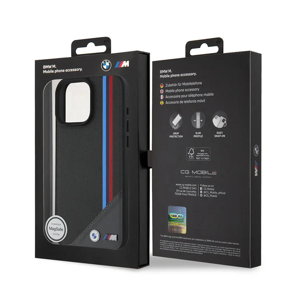 iPhone 16 Plus MagSafe Uyumlu Lisanslı Kılıf - BMW M Tricolor
