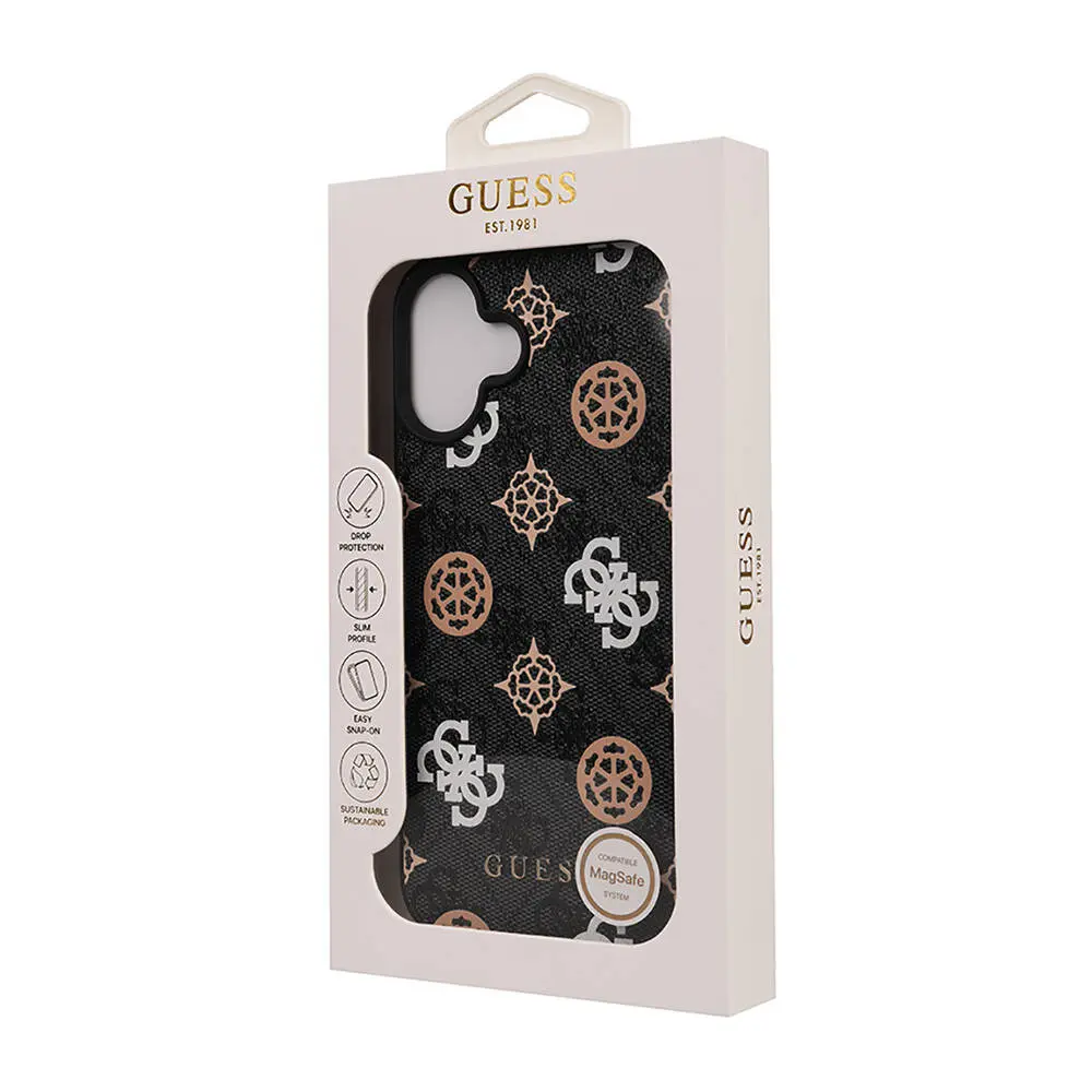 iPhone 16 Plus MagSafe Uyumlu Desenli Kılıf - Guess Peony