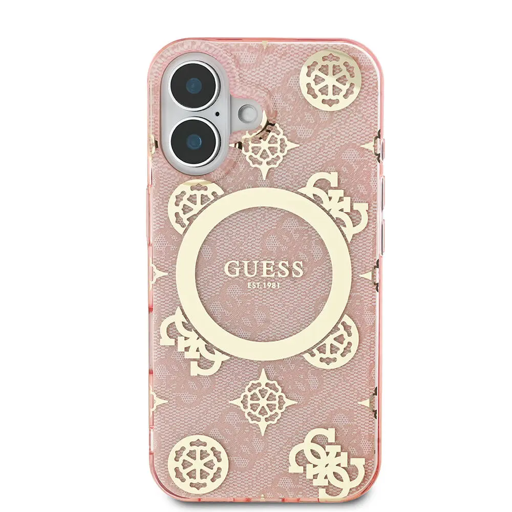 iPhone 16 Plus MagSafe Uyumlu 4G Desenli Kılıf - Guess Peony