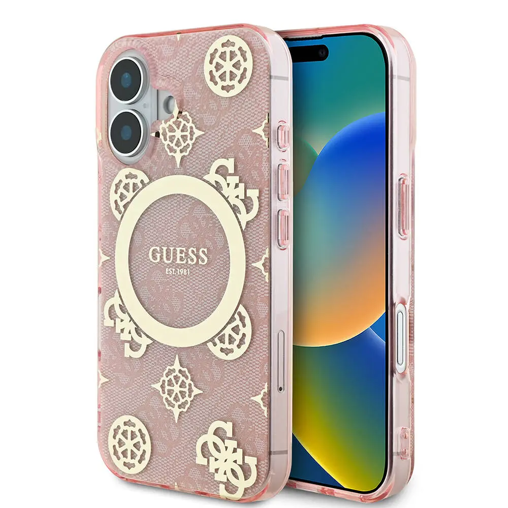 iPhone 16 Plus MagSafe Uyumlu 4G Desenli Kılıf - Guess Peony